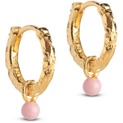 Enamel Belle Hoops øreringe i 18 karat forgyldt genbrugssølv E245GM