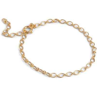 Enamel Simple Charm Armbånd i Forgyldt Sølv B144G