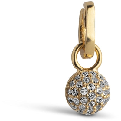 Enamel Disco Ball charm i 100% genanvendt sterlingsølv C019G