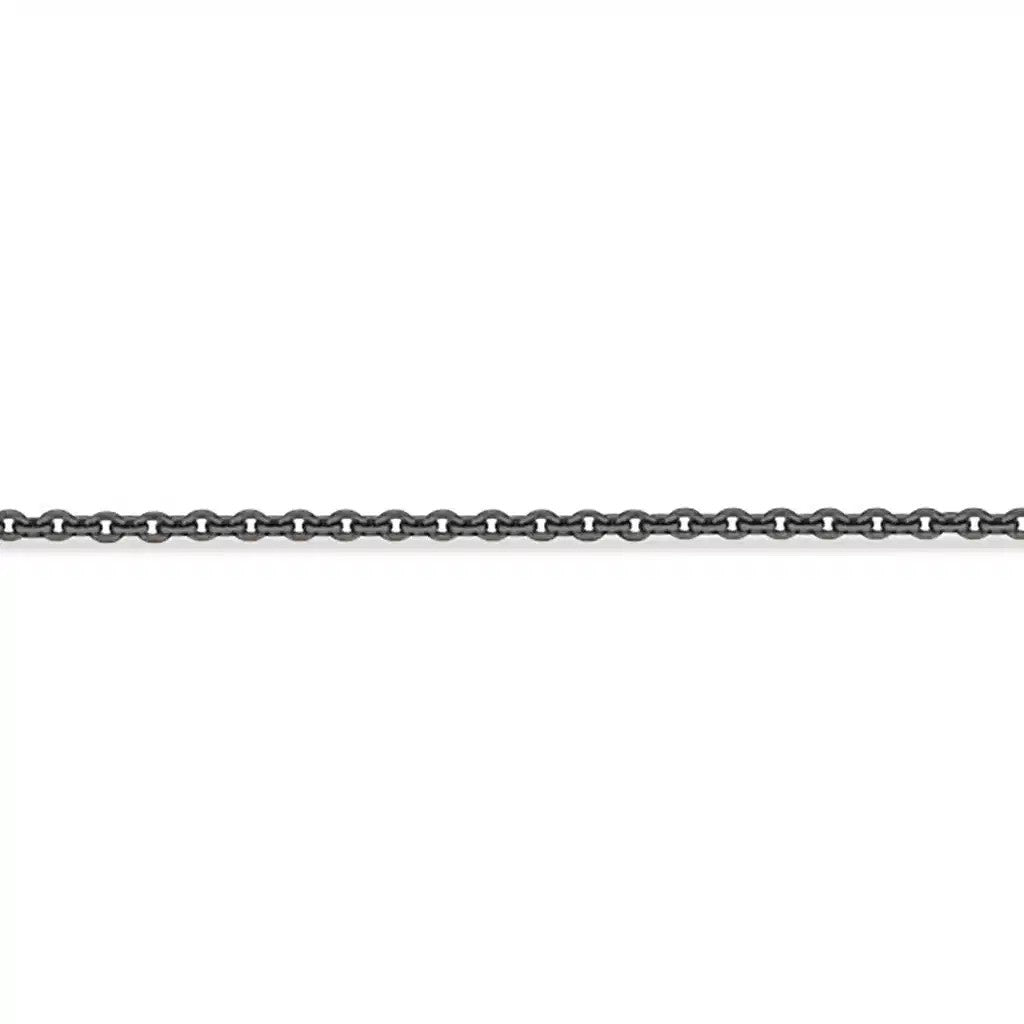 ANKER KÆDE RUND 0,30 SØLV SORT RH.