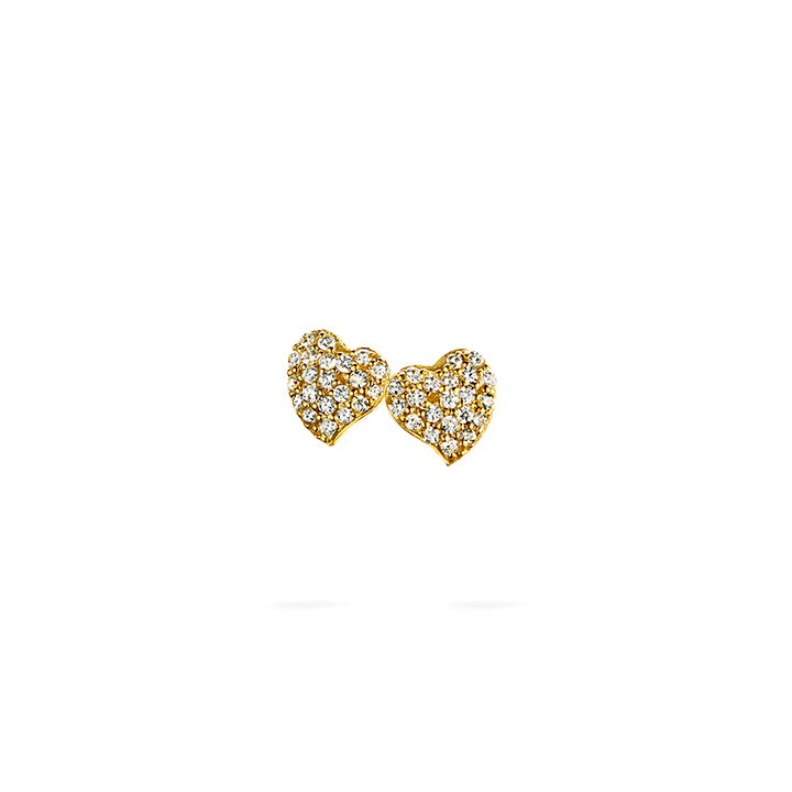 Spirit Icons Glowing Heart Forgyldte Sølv Ørestikker med Diamant