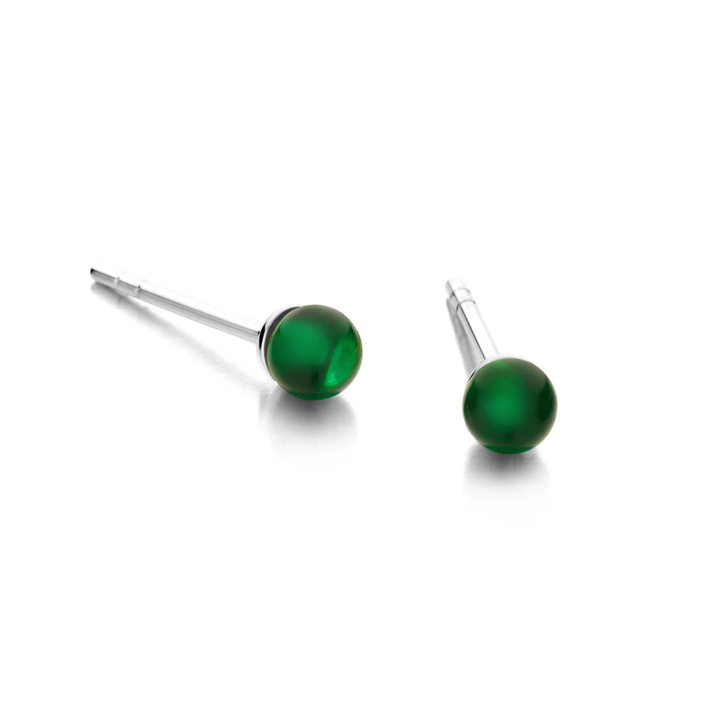 FIGARO STUD GREEN 4MM