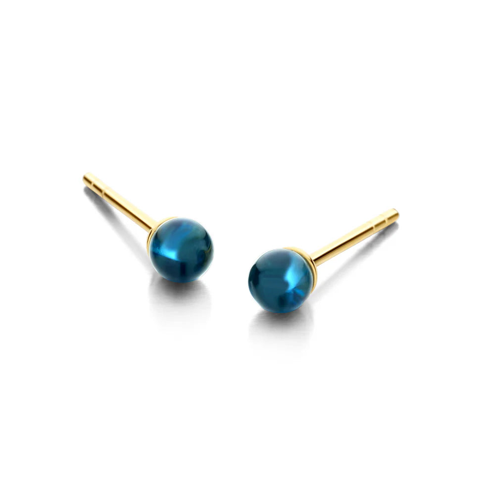 FIGARO STUD BLUE 4MM
