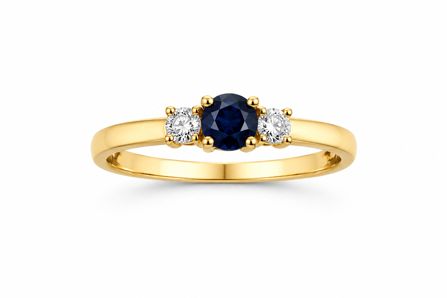 14KT.RING 0,11 W.SI+SAFIR 3,9MM