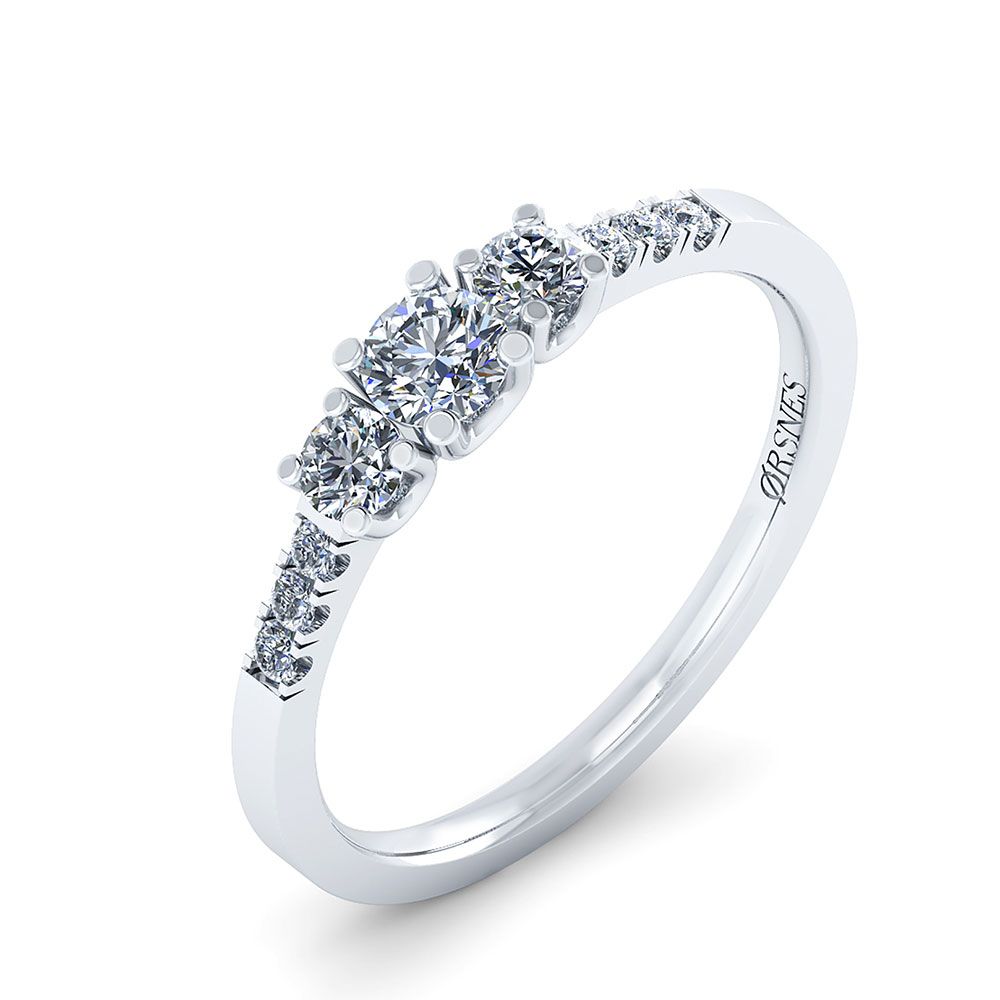 14KT HV RING 0,50 W.SI