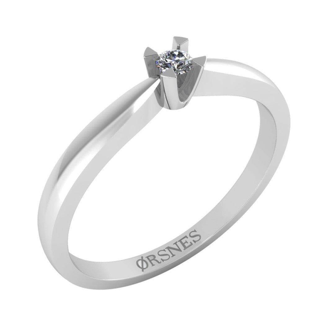 14KT HV.RING DIA 0,05 W.SI