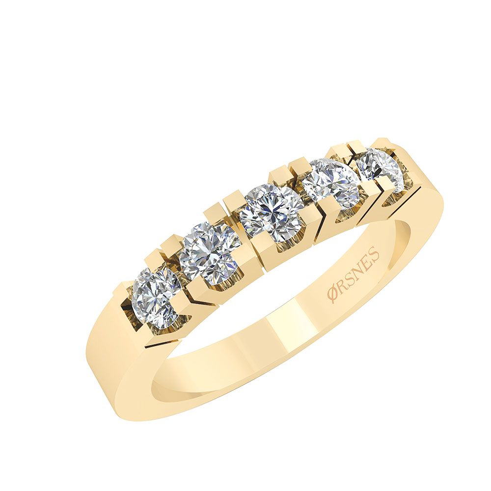 14KT.RING DIA 5X0,10 TW.SI