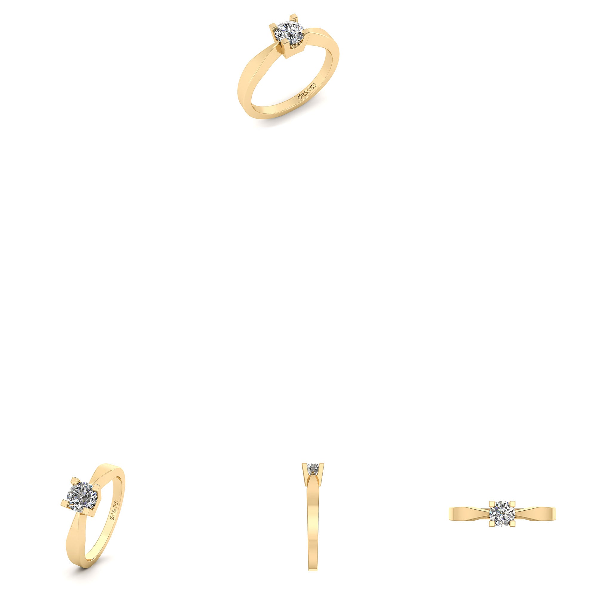 14KT.RING 0,50CT W.SI