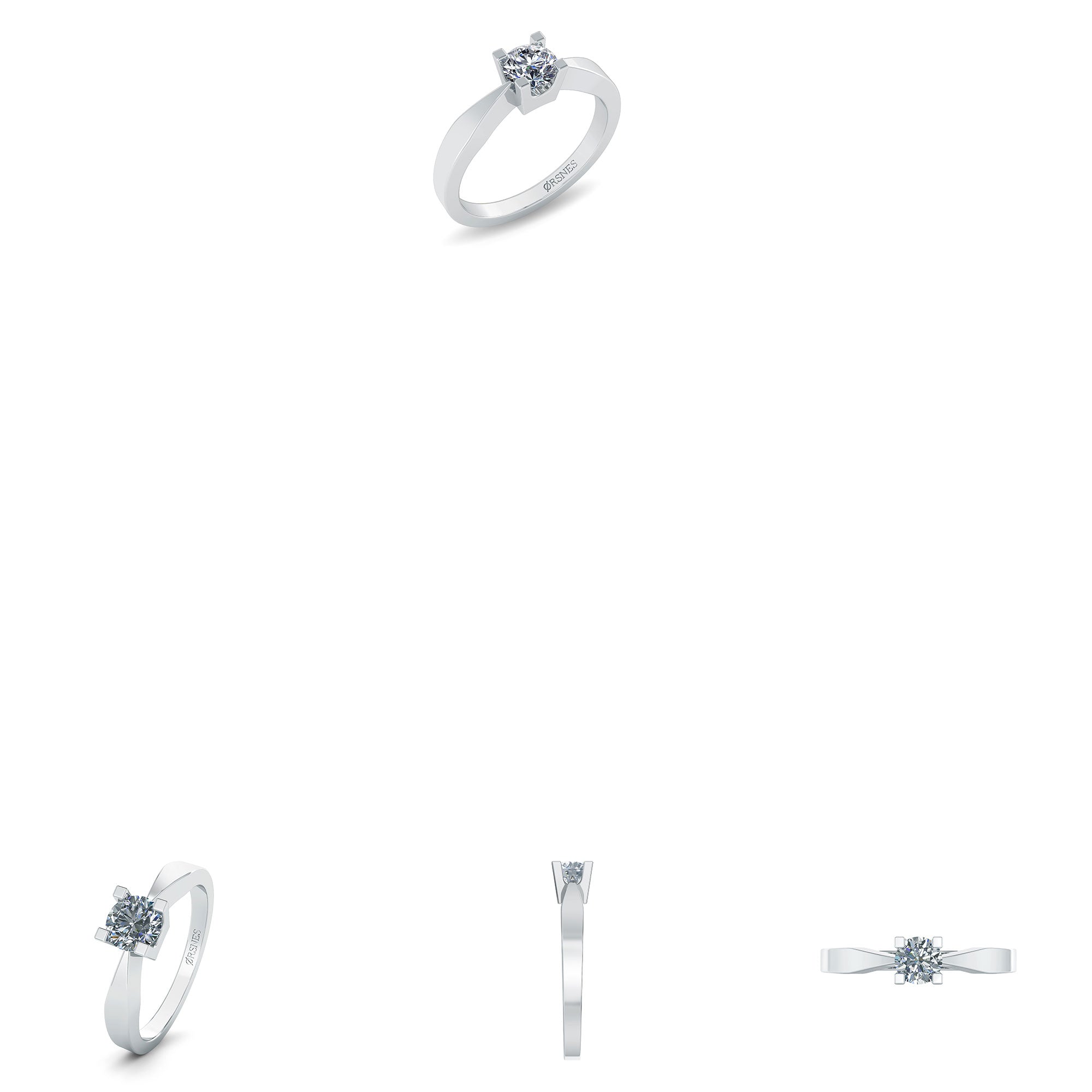 14KT.HV RING 0,50 W.SI