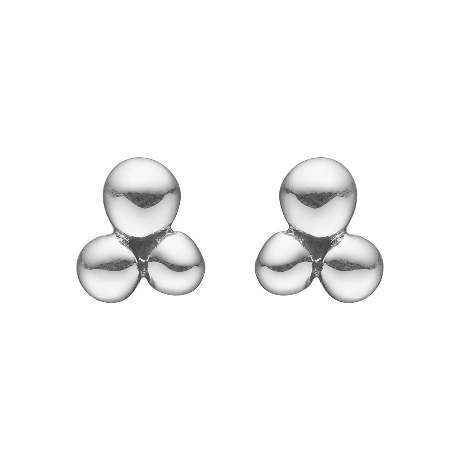 EARS ROSE SILVER CLUSTER-3 SMOOTH H10