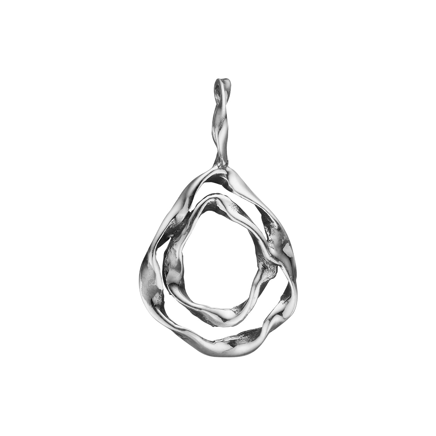 PEND LOTUS OVAL DUO H21 SILVER
