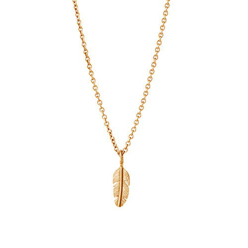 FEATHER PENDANT MINI - GOLDPLATED