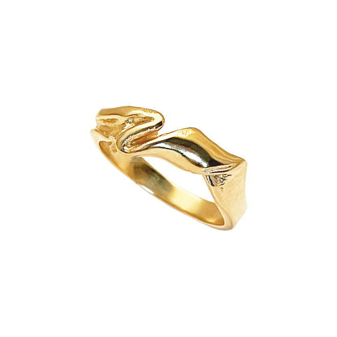 MILLE RING NO. 3 - SHINY GOLDPLATED