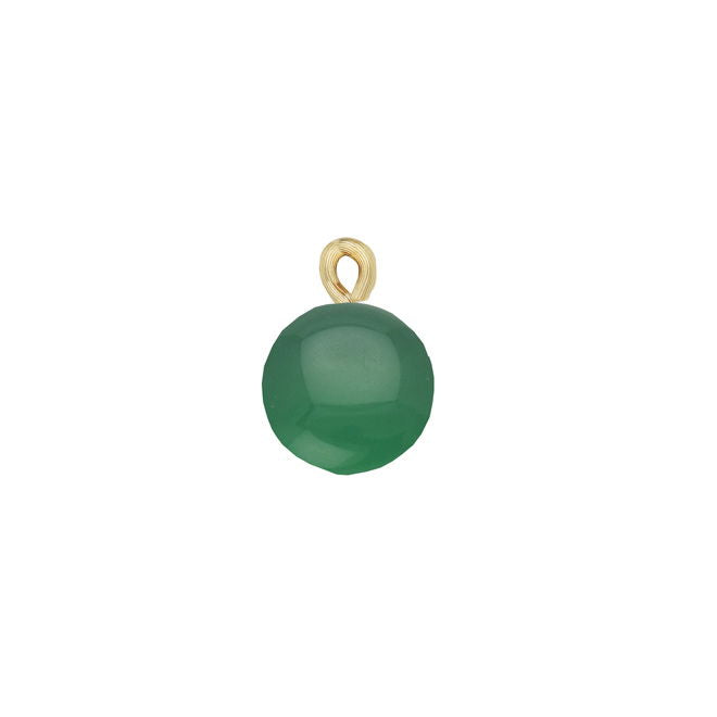 10MM GREEN AGAT FOR MULTI - GOLDPLATED