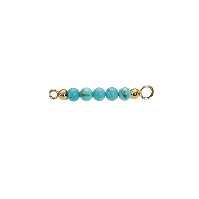 TURQUOISE TOP FOR MULTI - GOLDPLATED