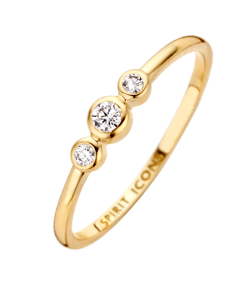 S.ICON 14KT.RING 0,09CT TRINITY