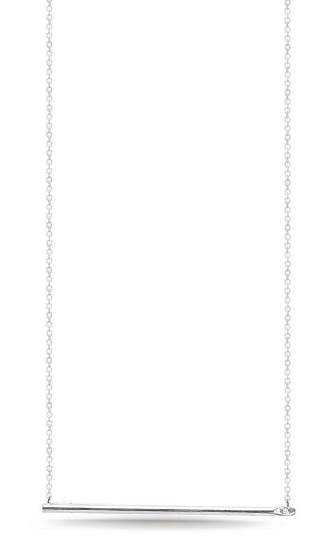 SØLV HALSKÆDE MED RHODINERING