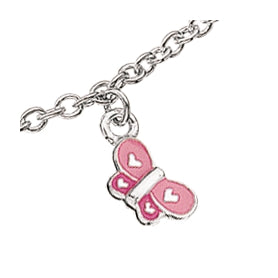 SØLV BØRNE ARMBÅND SOMMERFUG