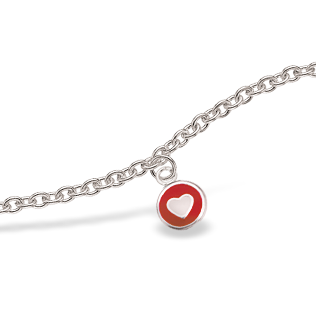 Scrouples Girls Hjerte Sterling Sølv Børnearmbånd