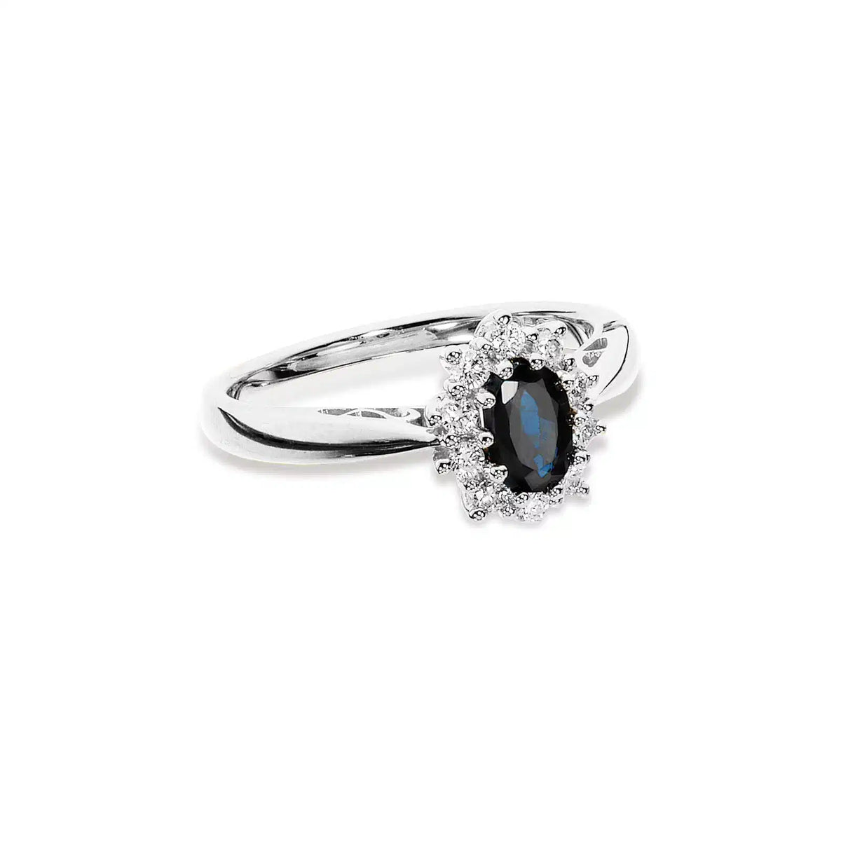 DIANA RING ROSET 0,22 H-W/SI-SAFIR 14 KT.