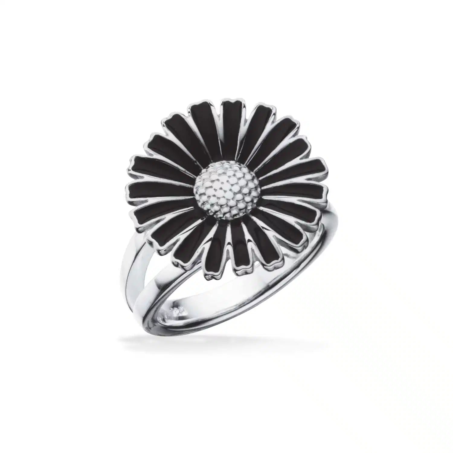 RING MARGUERIT STOR 19 MM. SØLV-SORT