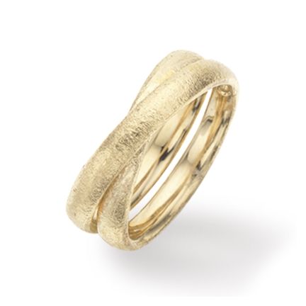 RING I 14KT MED SATINERET OVERFLADE