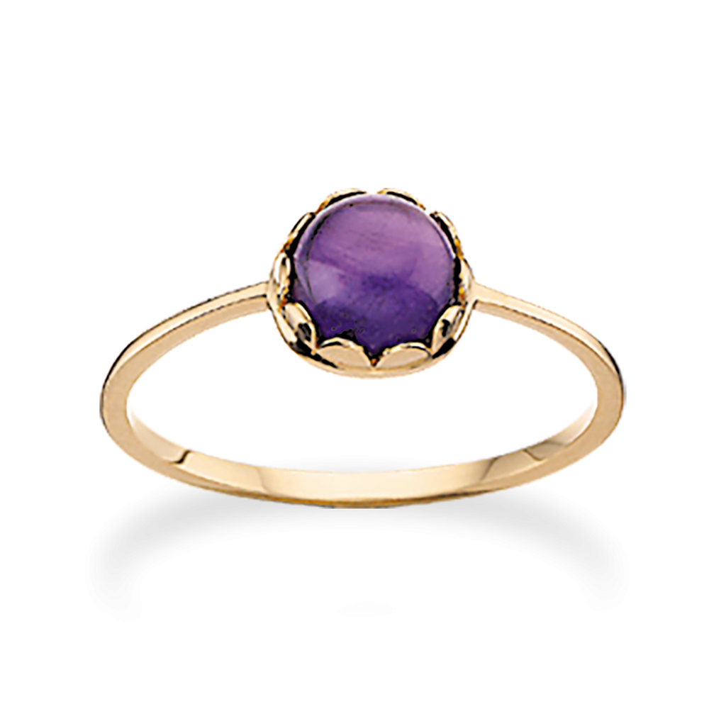 RING AMETYST 14 KT.