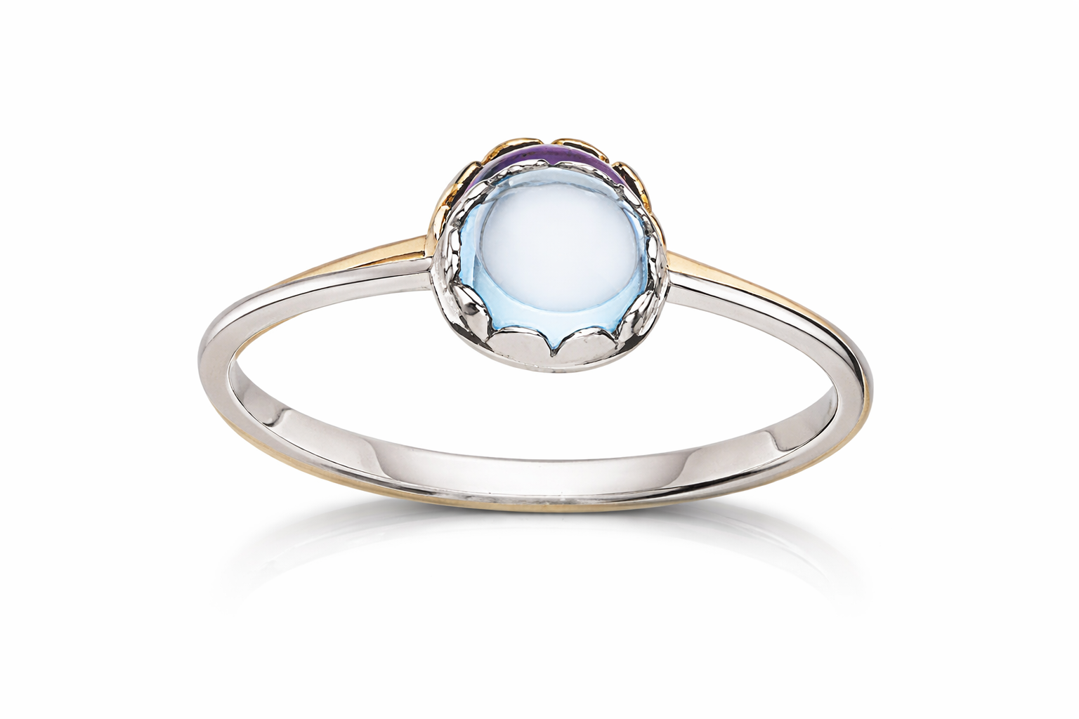 RING BLÅ TOPAS 14 KT.