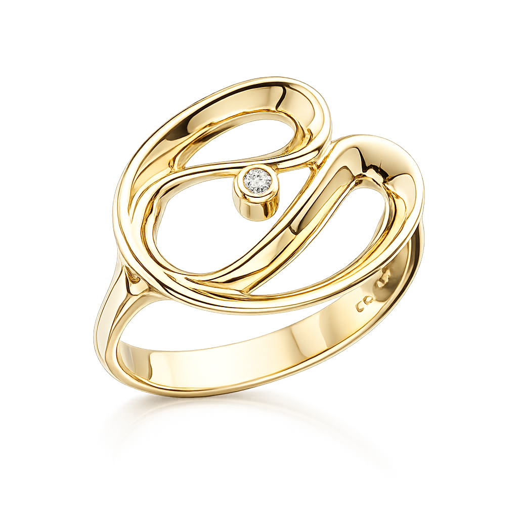 8KT RING SYN. CUBIC ZIR.