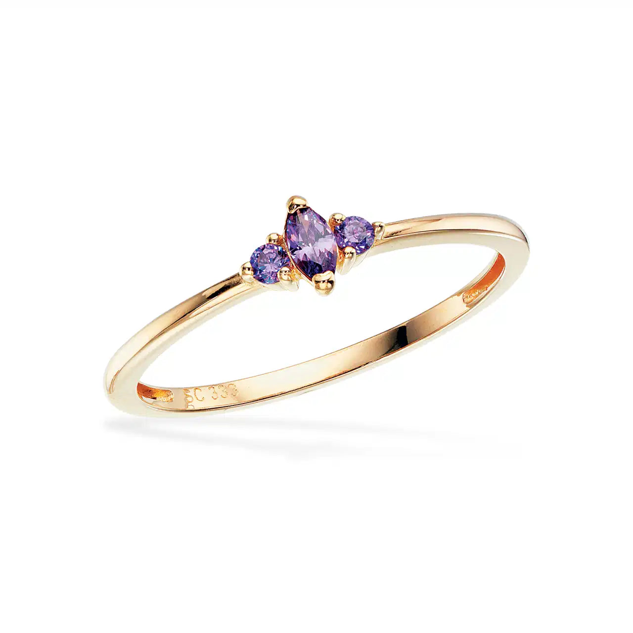 RING LILLA CUBIC ZIR. 8 KT.