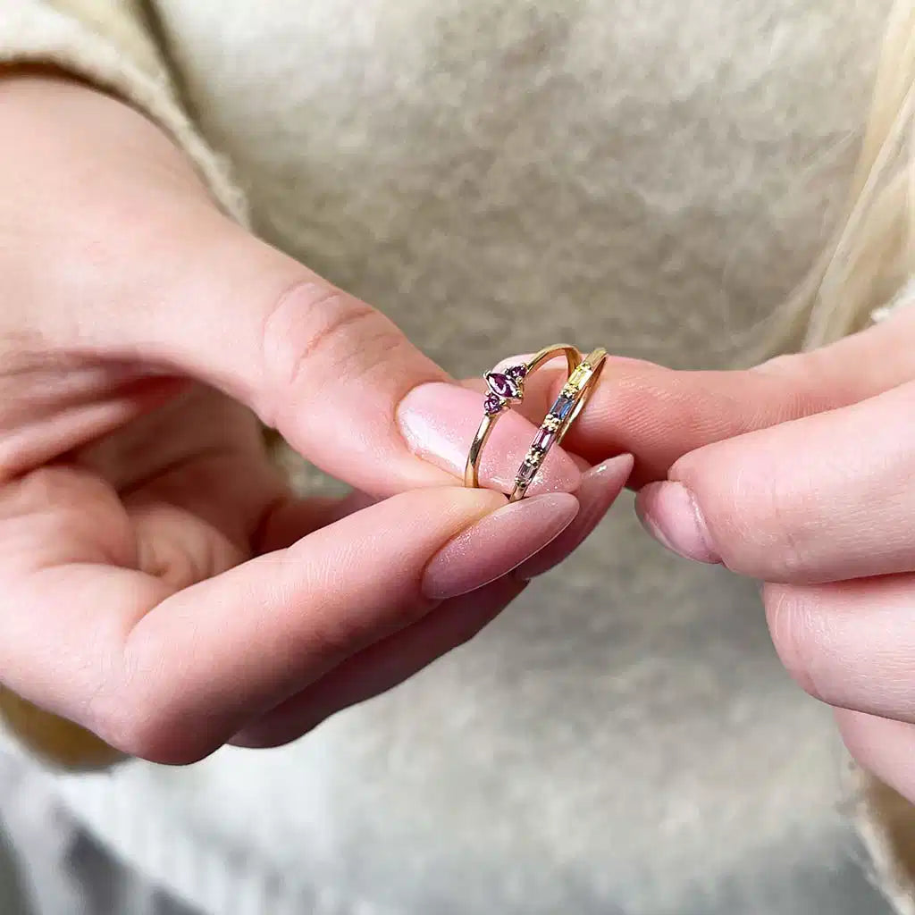 RING LILLA CUBIC ZIR. 8 KT.