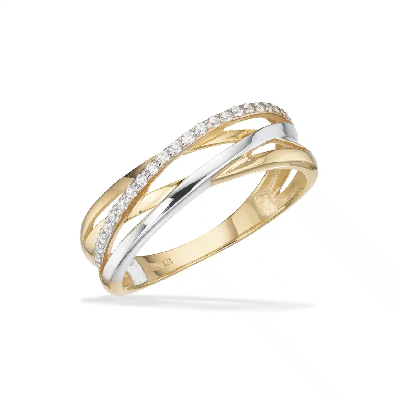 RING CUBIC ZIR. RD/HV 8 KT.