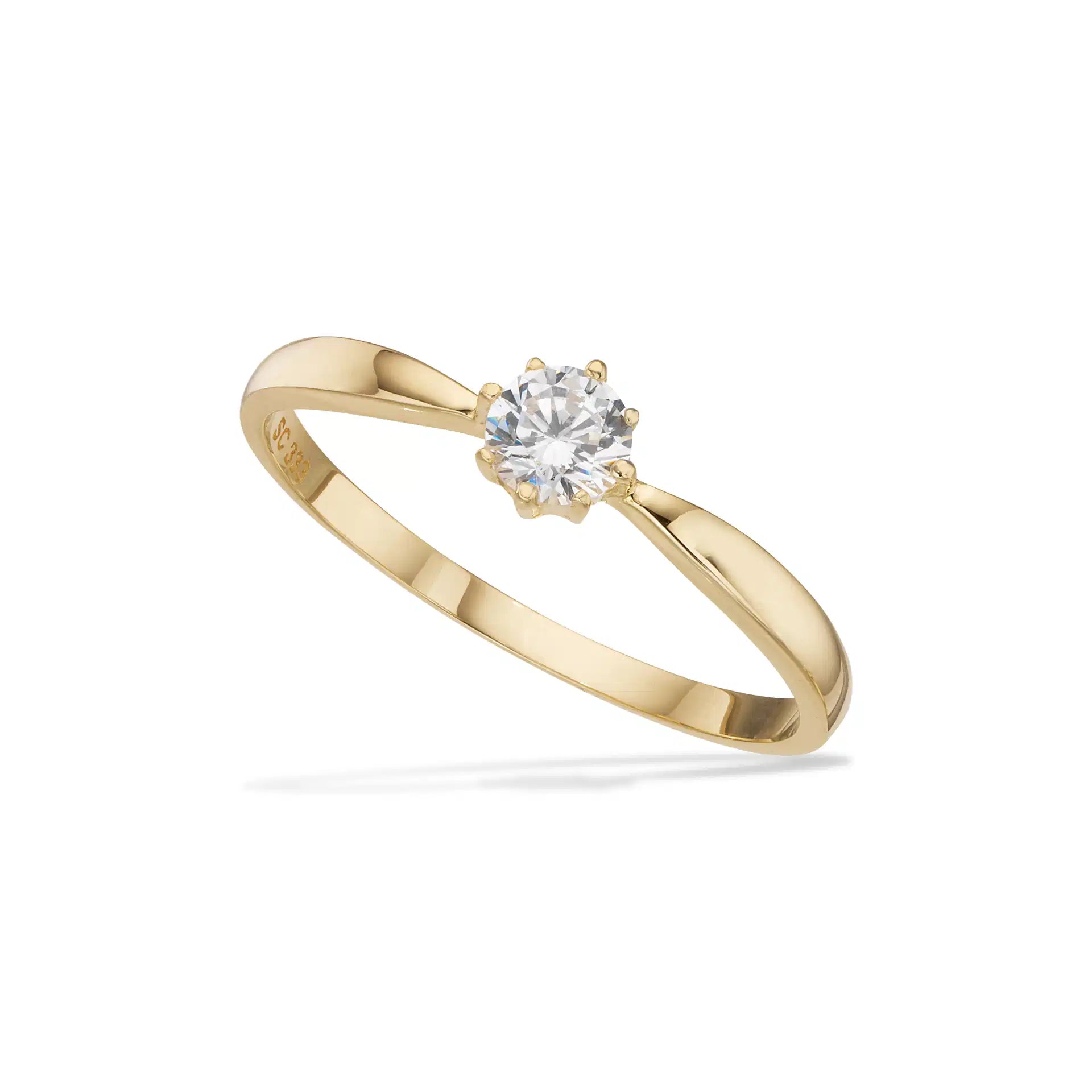 RING CUBIC ZIR. 8 KT.