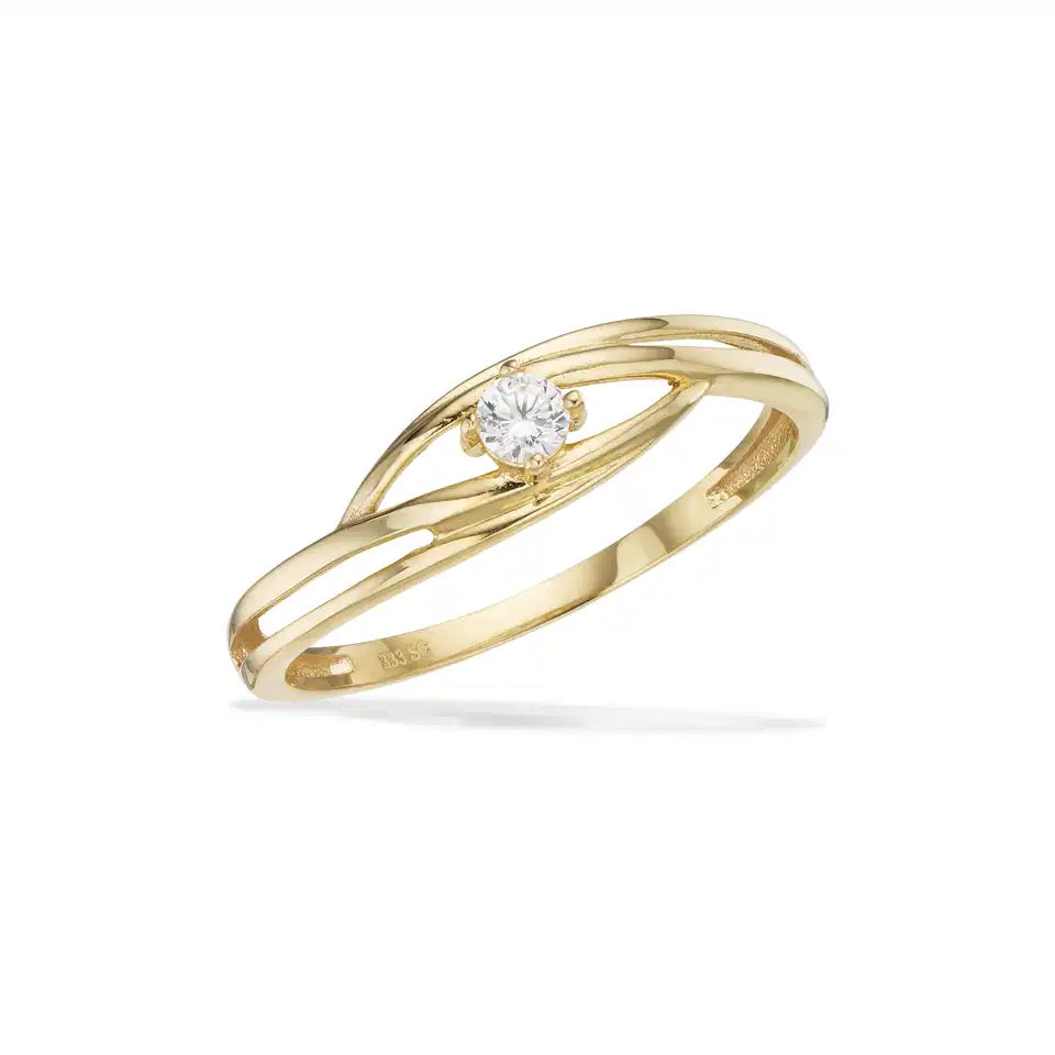 RING CUBIC ZIR. 8 KT.