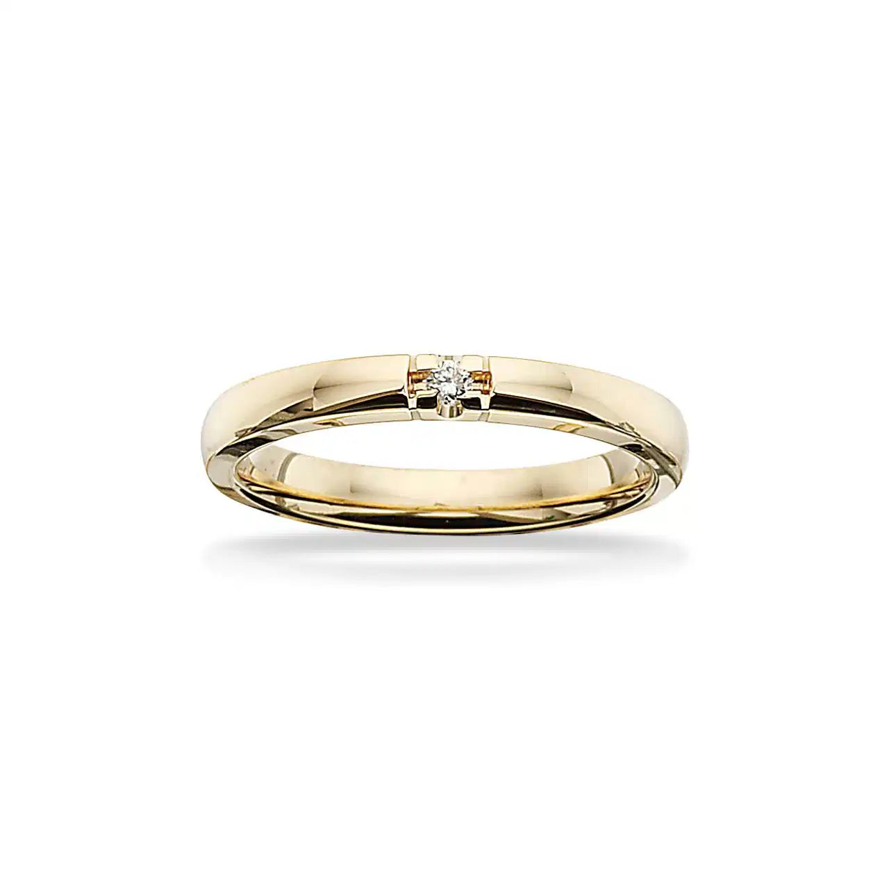 GRACE RING 14KT.RD 1X0,03 H-W/SI