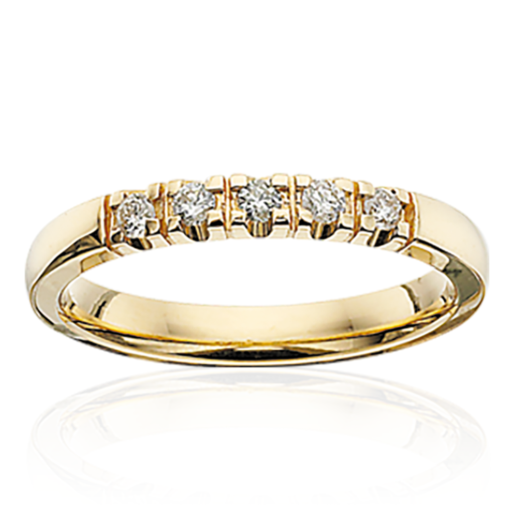 Scrouples Grace Alliance 14 Karat Guld Ring med Brillanter 0,15 Carat W/SI