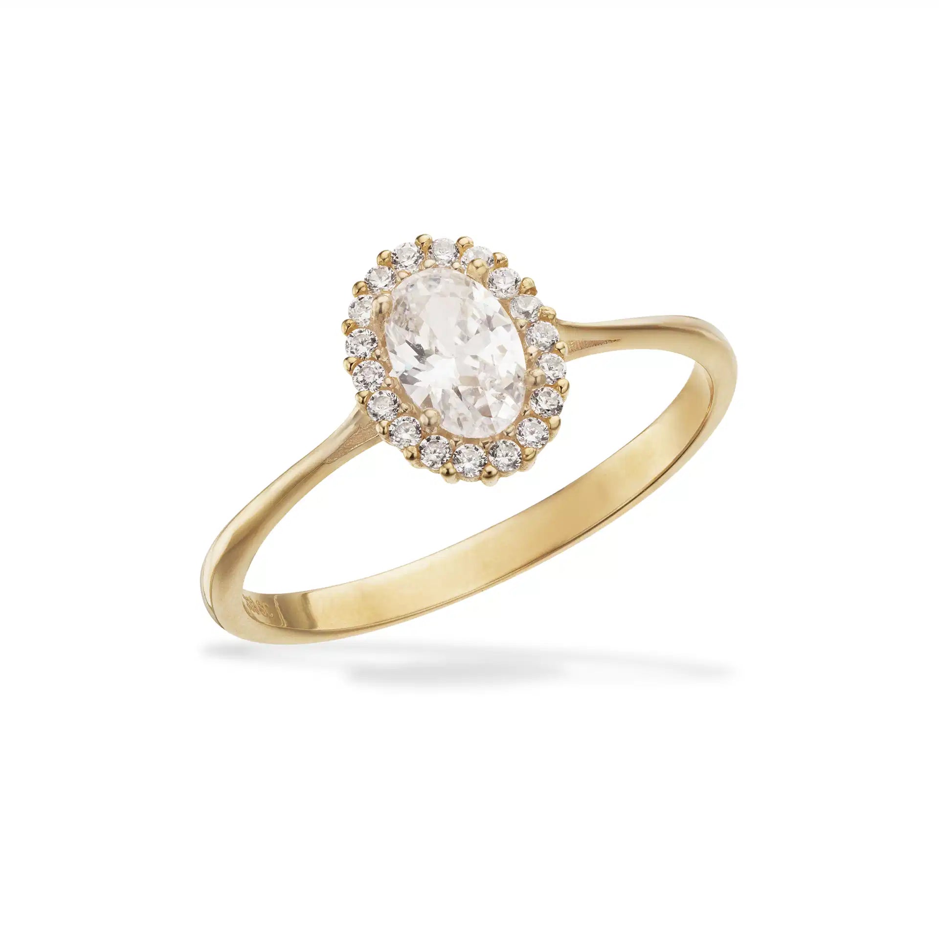 RING ROSET CUBIC ZIR. 8 KT.
