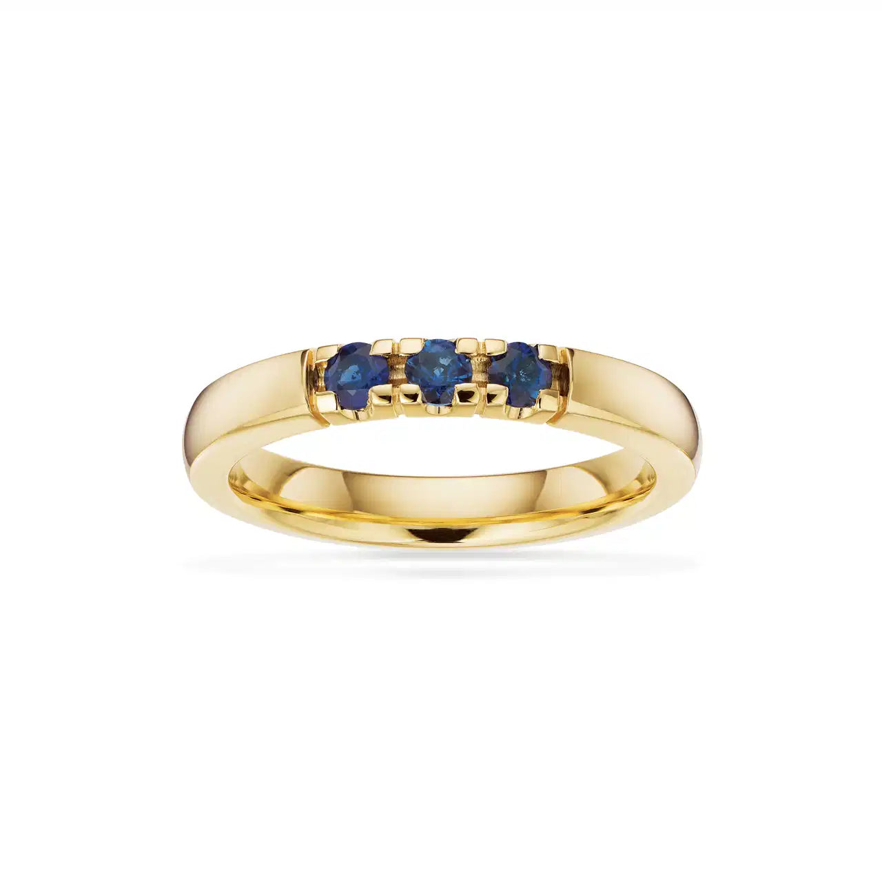 GRACE RING 14 KT. RD. 3X0,07 BLÅ TOPAS