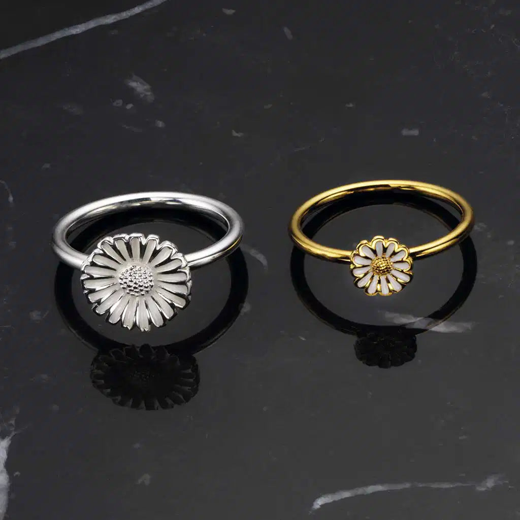 RING MARGUERIT LILLE 7,5 MM. SØLV HVID
