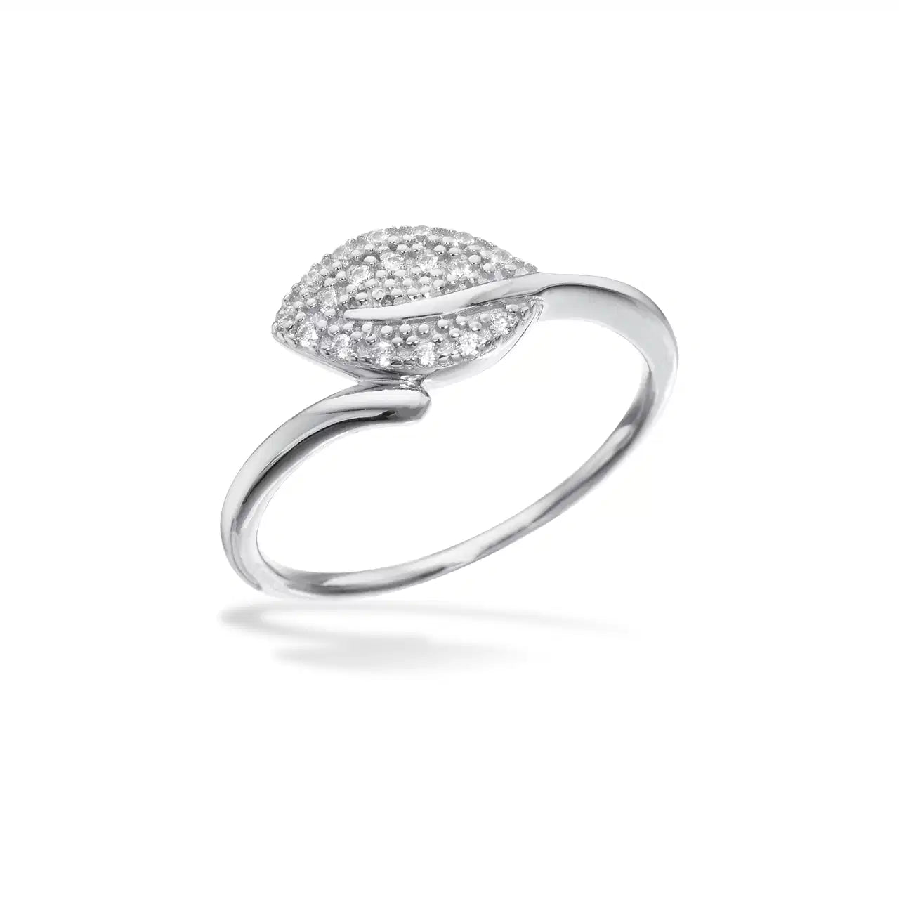SOHO RING BLAD SYN. CUBIC ZIR. SØLV RH.