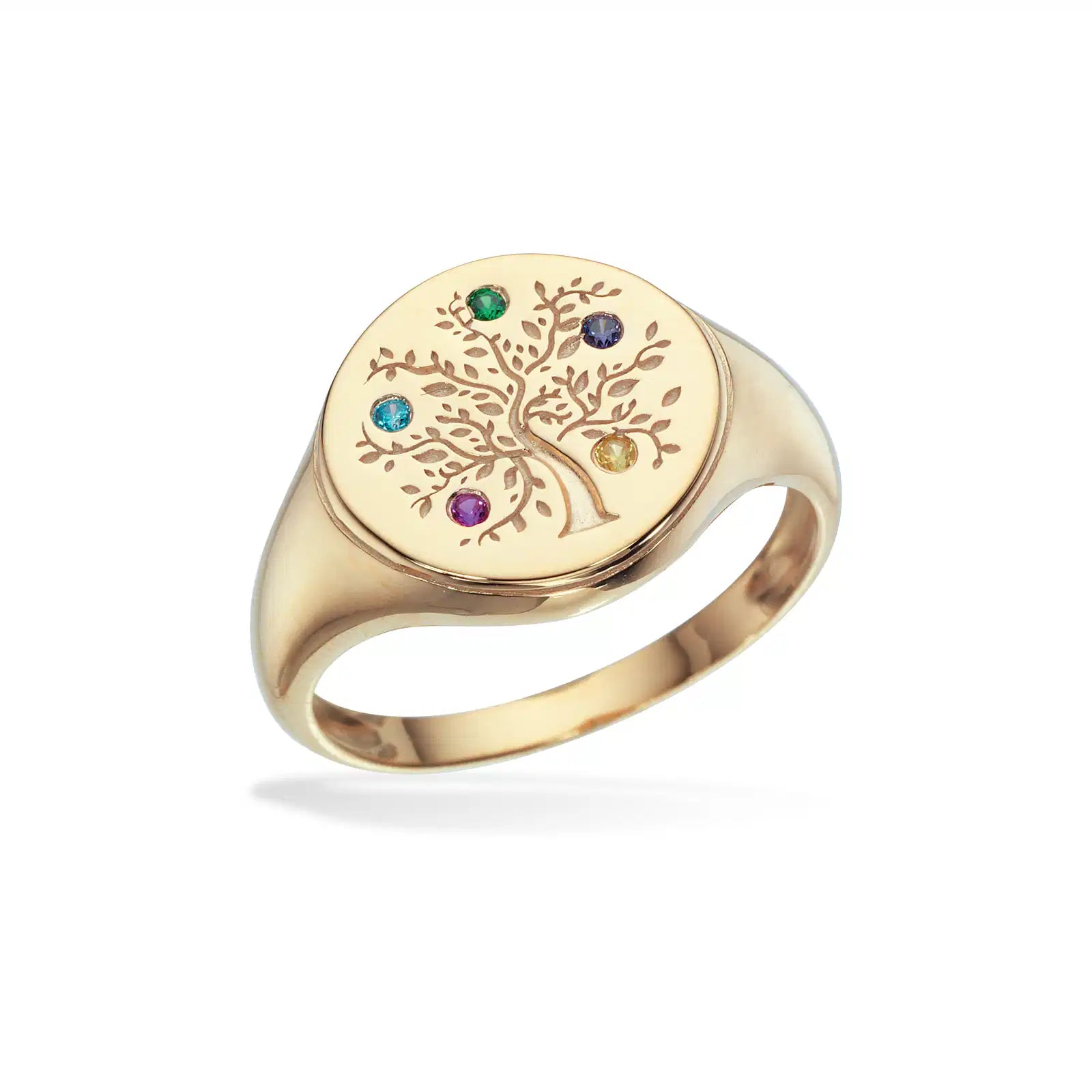 RING LIVETS TRÆ RAINBOW CUBIC ZIR. SØLV FG.