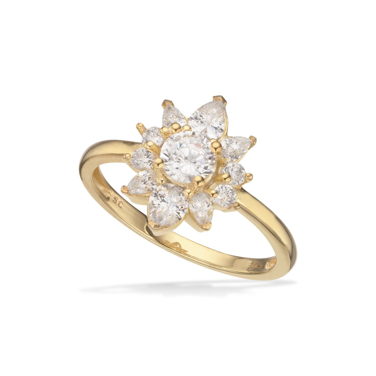 RING ROSET CUBIC ZIR. SØLV FG.