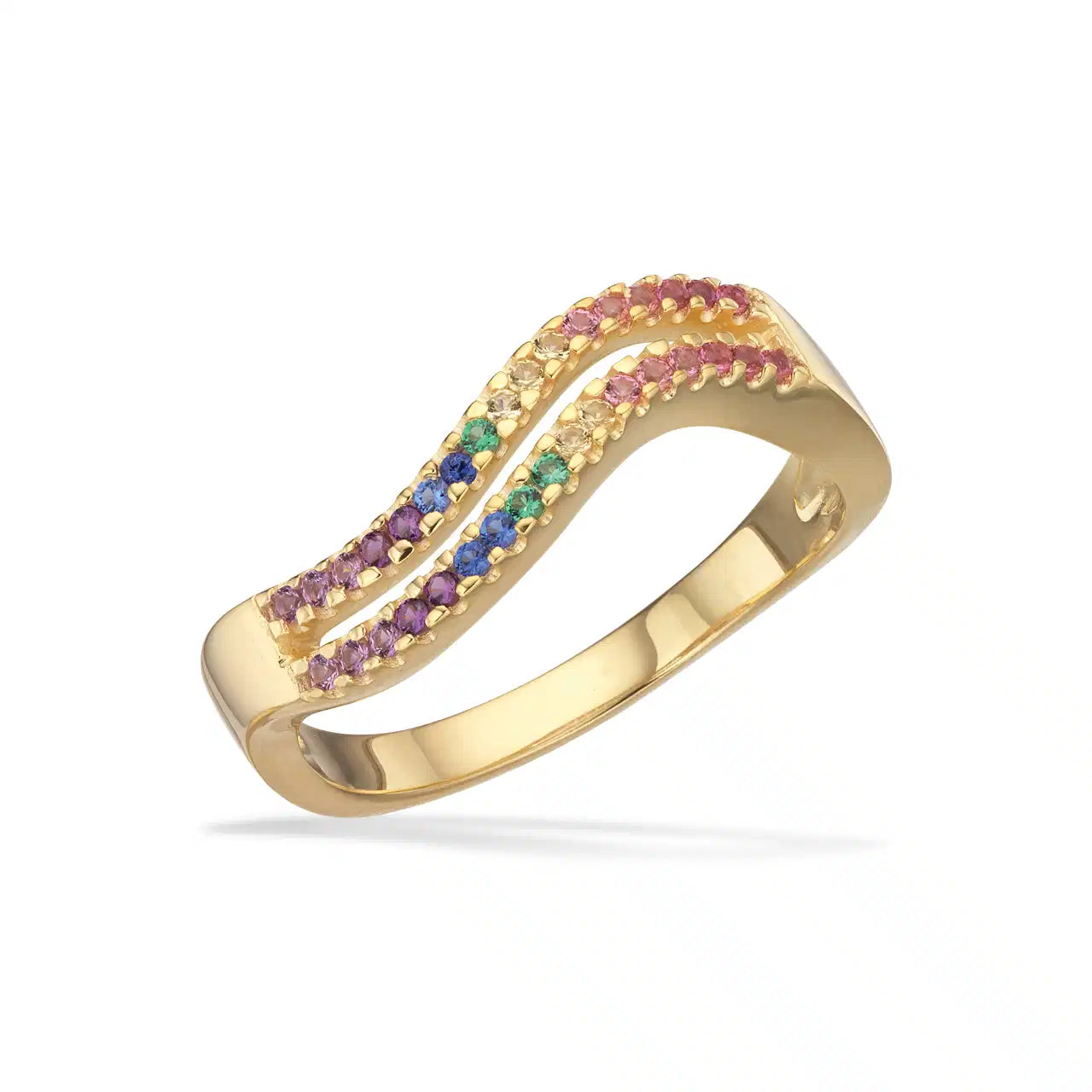 SOHO RING RAINBOW CUBIC ZIR. SØLV FG.