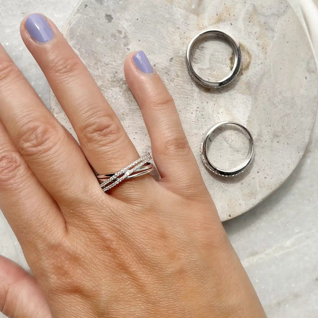 SOHO RING CUBIC ZIR. SØLV RH.