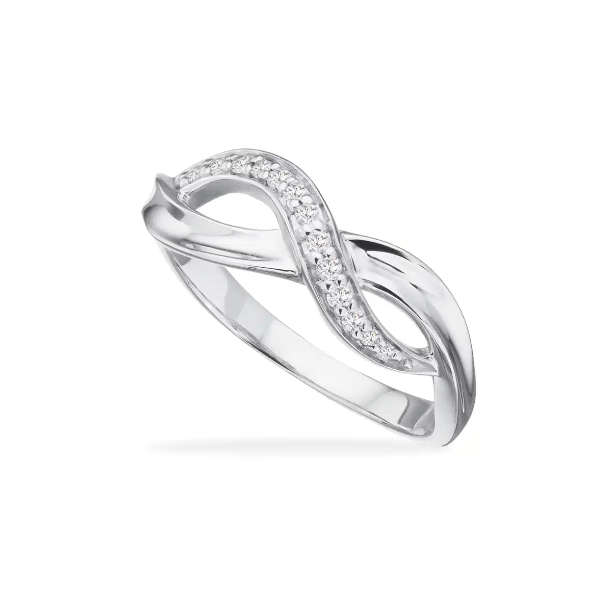 RING UENDELIGHEDSTEGN CUBIC ZIR. SØLV RH.
