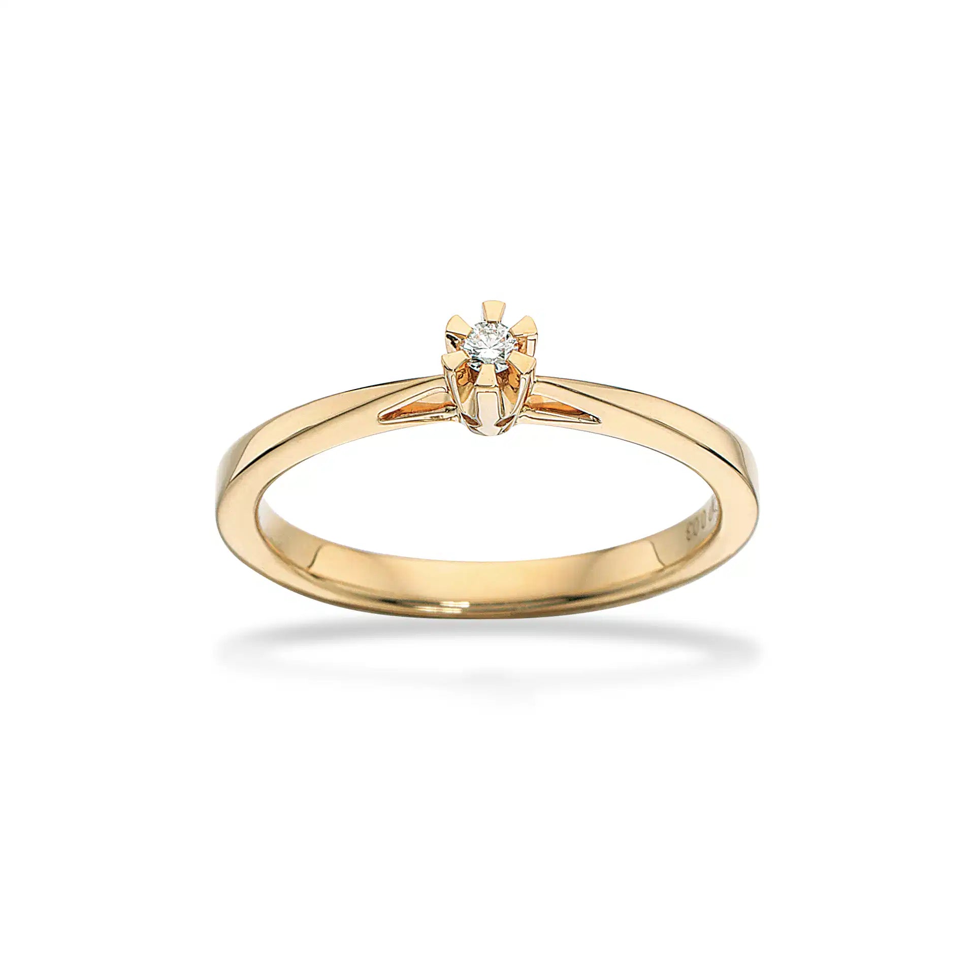 14KT RING PRINSESSE 0,03 W.VVS