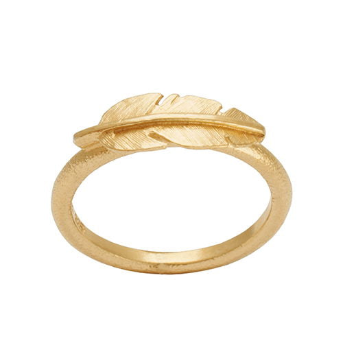 14K. FEATHER RING MINI