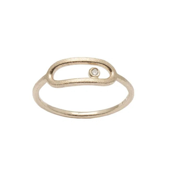 14KT. RING ELIPSE TOP 0,02W.VS