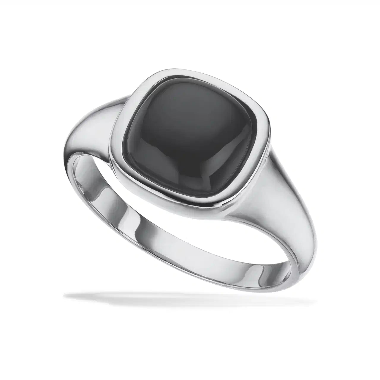 HERRERING SIGNET ONYX SØLV