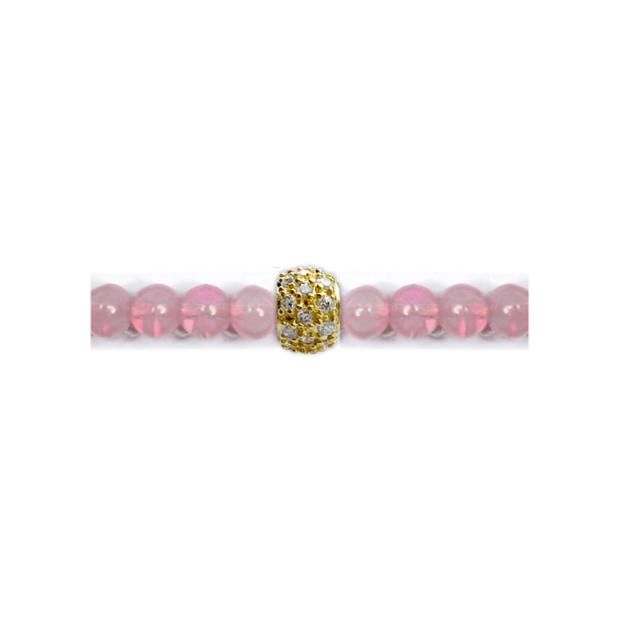 BØHMISK KVARTSGLAS ARMBÅND FARVE12 FORG. PAVÉKUGLE